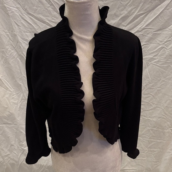 INC International Concepts Black Cotton Cardigan - Picture 1 of 6